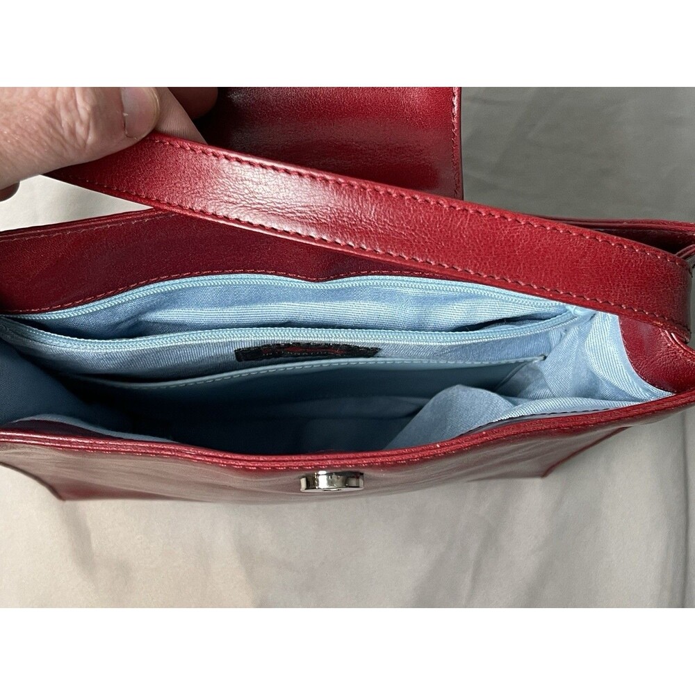 Hobo International Tote Shoulder Bag Purse Red Leather - Picture 8 of 11